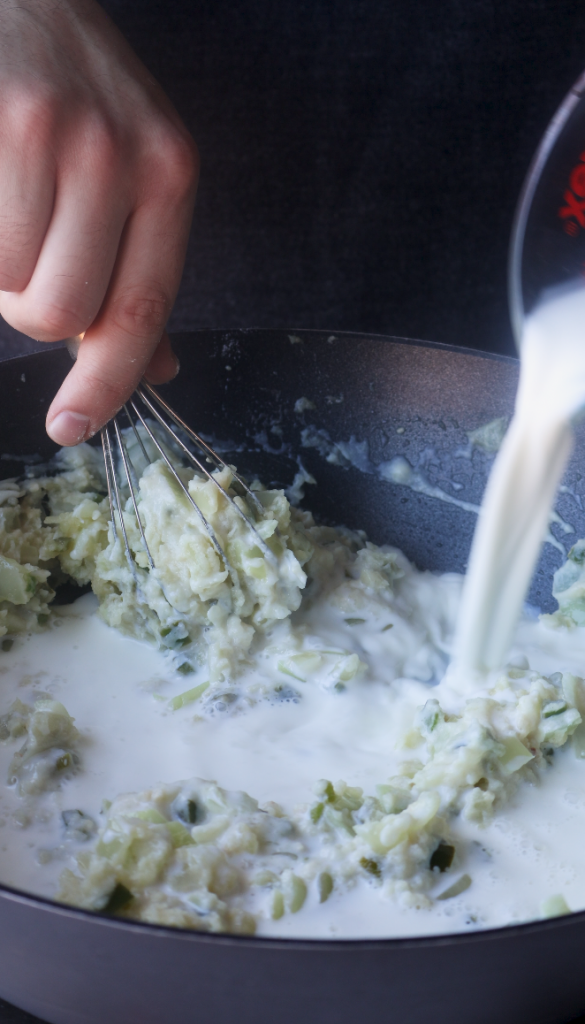 Saute onions and jalapeños in butter and garlic then add flour

Afghan Macaroni and Cheese